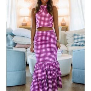 Purple Gingham Set